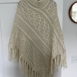 Apt. 9 Cream Cable Knit Poncho